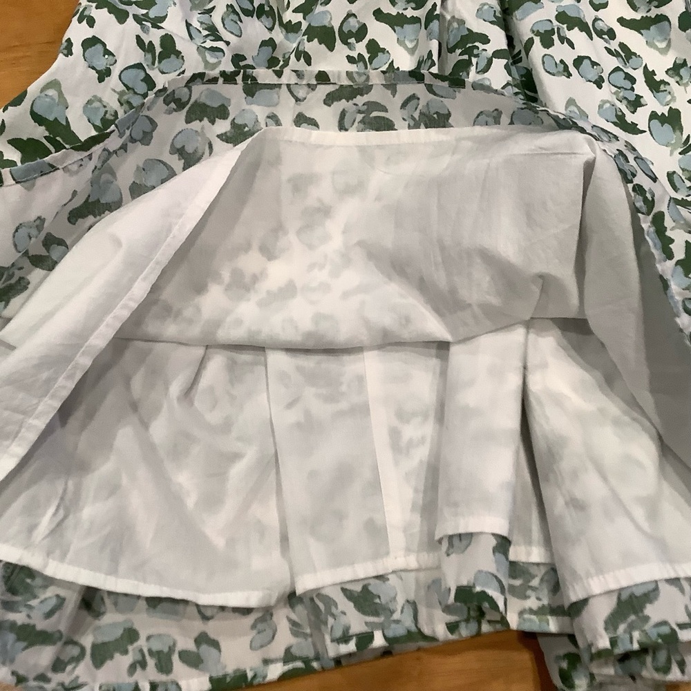 Crown & Ivy x Society Dress Cabana Off White and Green Maxi 100% Cotton NEW - Picture 6 of 13